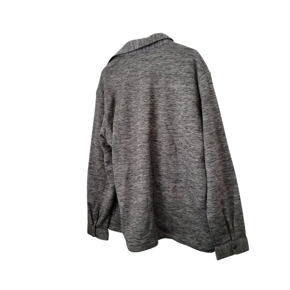 Men's NWT Simply Southern Button-Down Fleece Shirt Jacket Grey Shacket XXL - Picture 5 of 5